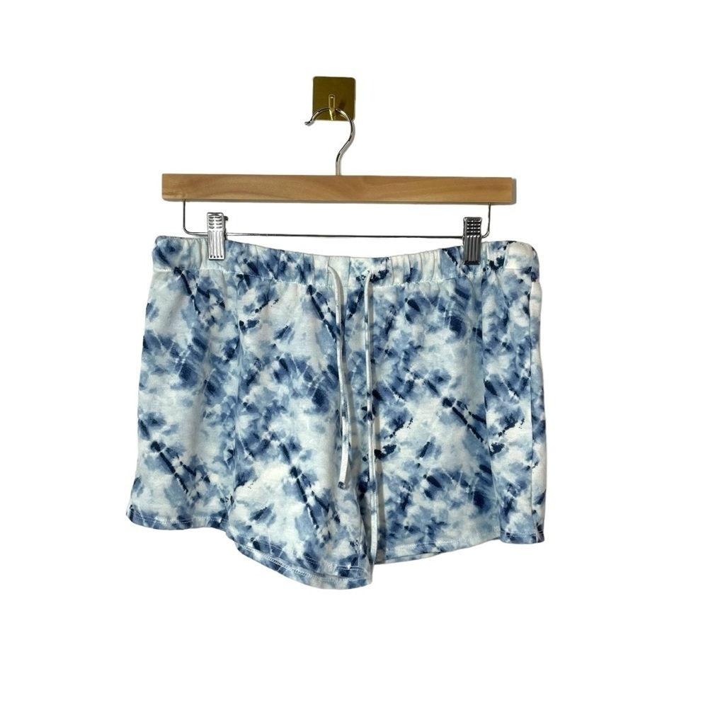 Lucky Brand Womens Blue White Tie Dye Lounge Pajama Shorts Casual Pull On M